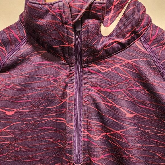 Nike Pro Combat Pullover Top Long‎ Sleeve Fitted 1/4 Zip Fleece Lined Women's SM - Picture 3 of 14